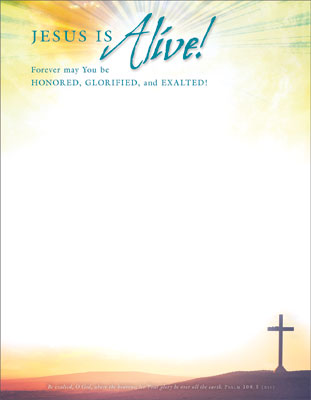 Easter Letterhead: Jesus is Alive!