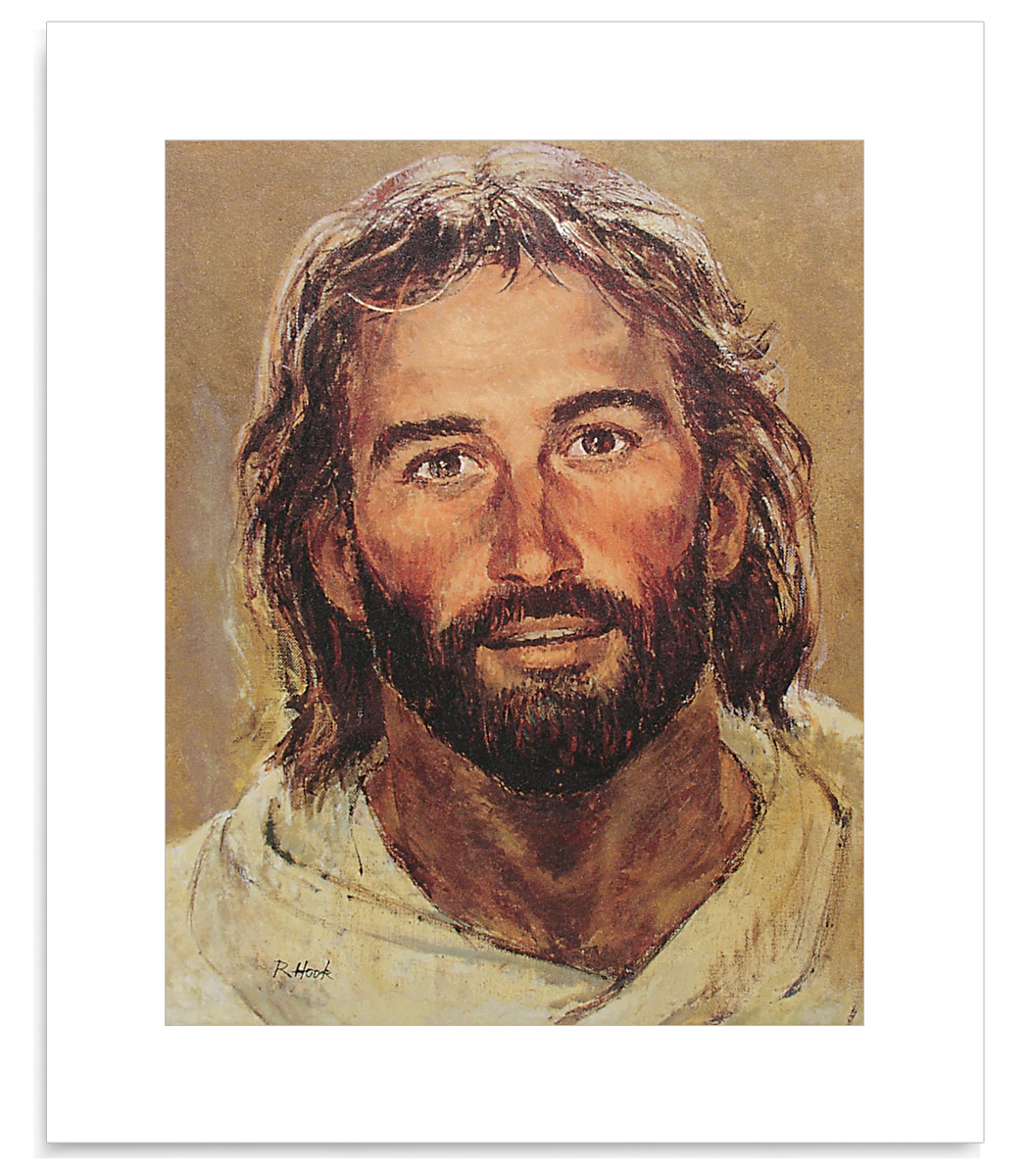 Art Prints Art Jesus' Face Portrait 10x8 texturized print Richard