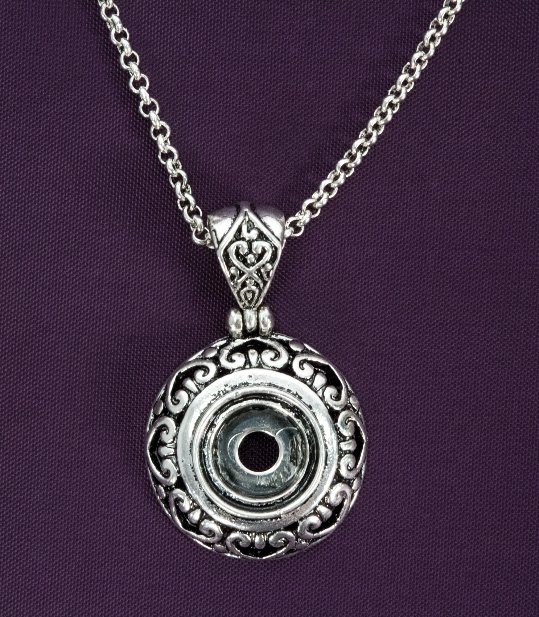 Insert Silvertone Necklace