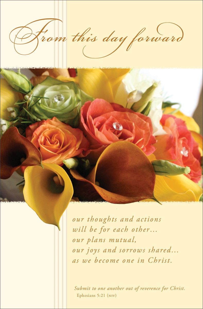 Standard Wedding Bulletin From this day forward