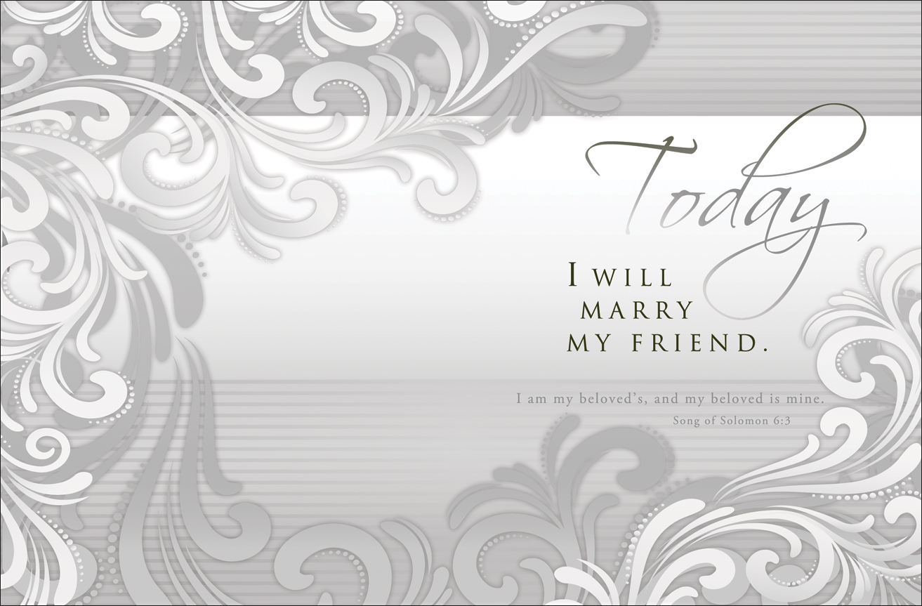 Standard Wedding Bulletin: Today, I will marry my friend