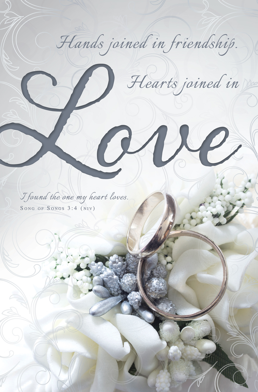 Standard Wedding Bulletin Hands Joined in Friendship