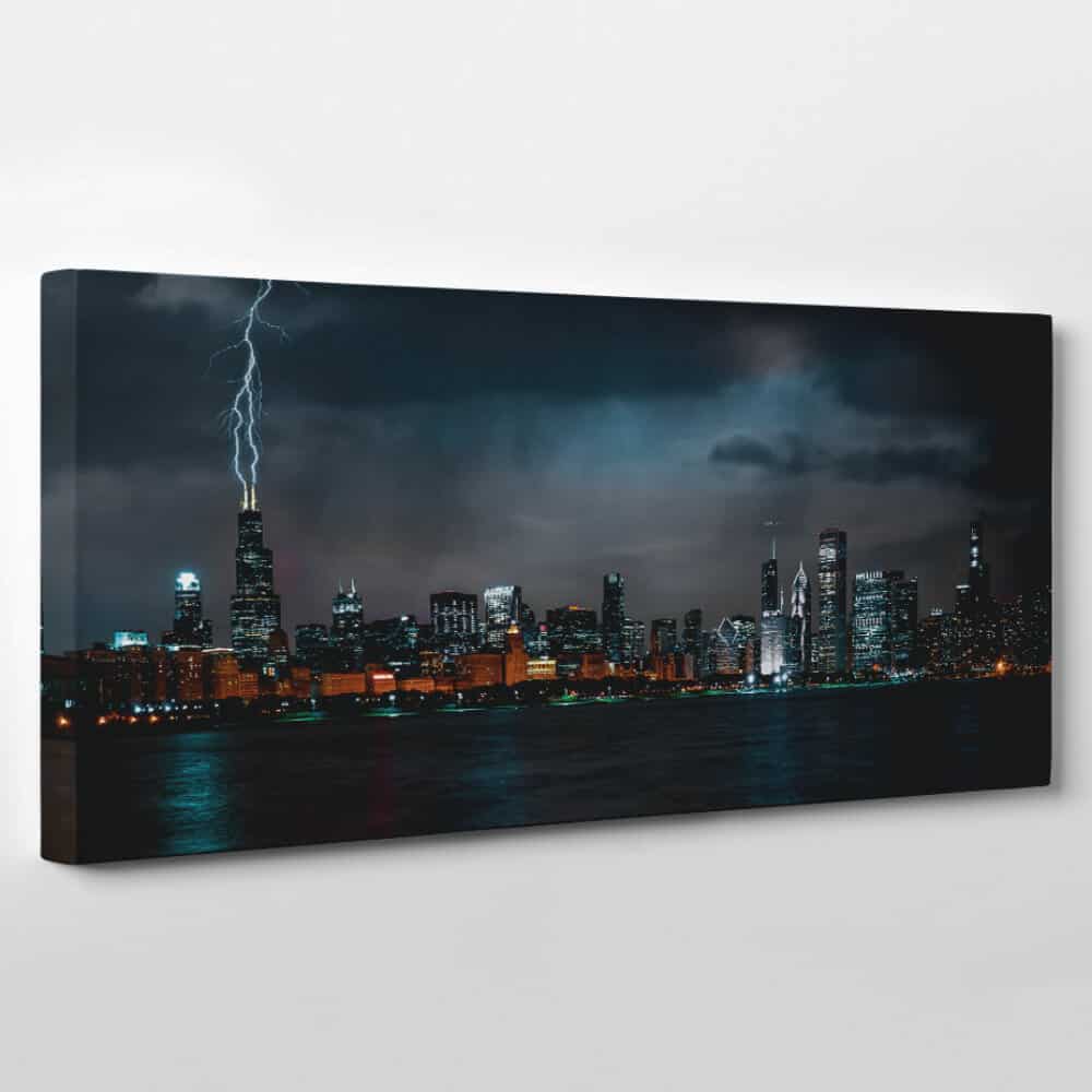 Chicago, Illinois Skyline Canvas Wall Art – Collection A