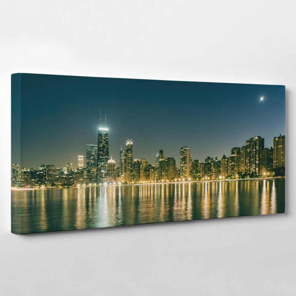 Chicago, Illinois Skyline Canvas Wall Art – Collection B