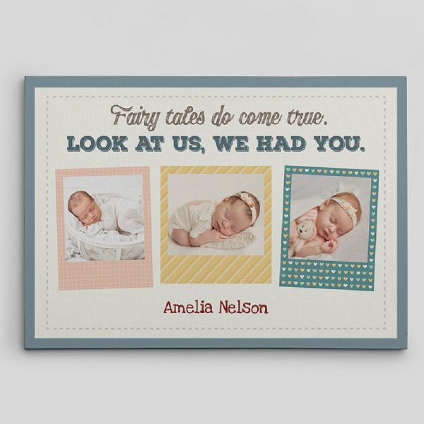 “Fairytales Do Come True” Custom Photo Canvas Print