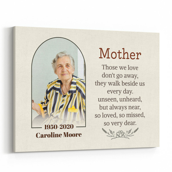 Mother Memorial Custom Photo Canvas Print