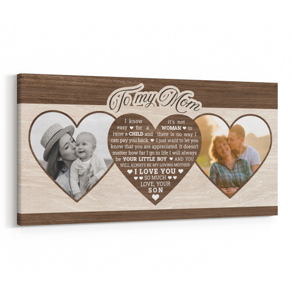 To My Mom Custom Photo Canvas Print