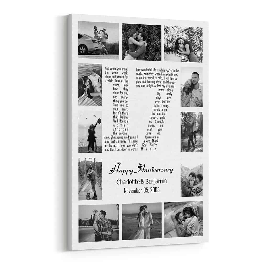 17 Years Forever You’ll Stay In My Heart 14 Photo Collage Canvas Print