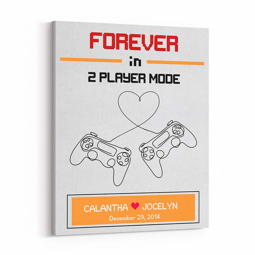 Forever in 2 Player Mode Custom Canvas Print