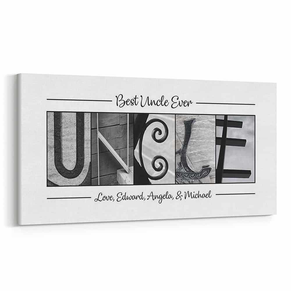 Best Uncle Ever Custom Canvas Print