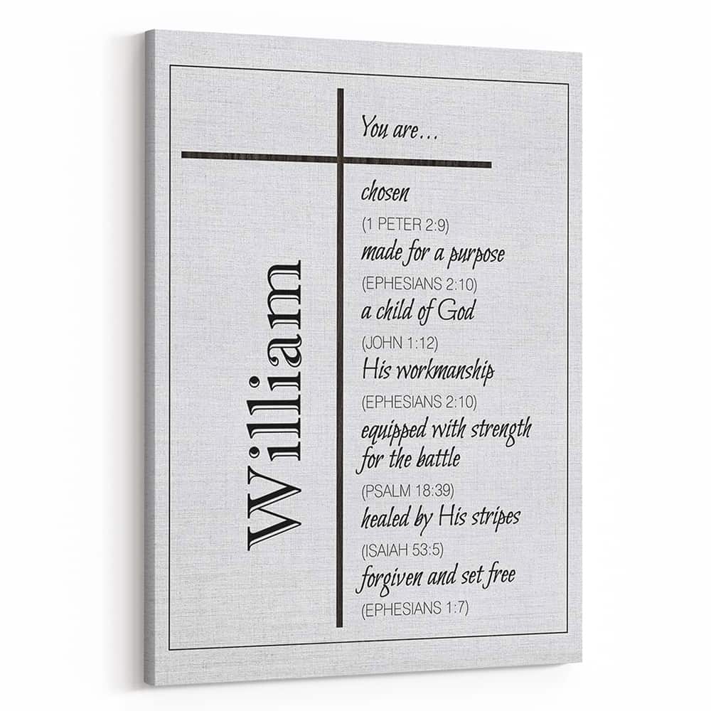 Custom Christian Canvas Print Gift for Men