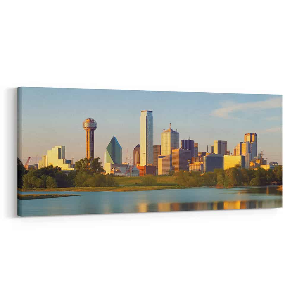Texas Dallas Skyline Canvas Wall Art Collection B