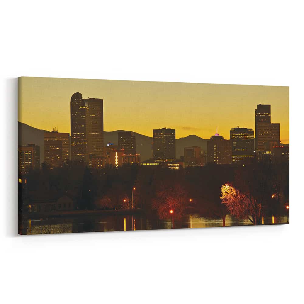 Denver, Colorado Skyline Canvas Wall Art – Collection A