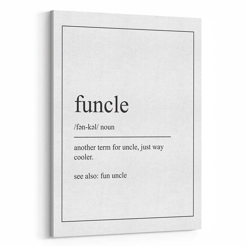 Funcle Definition Canvas Print