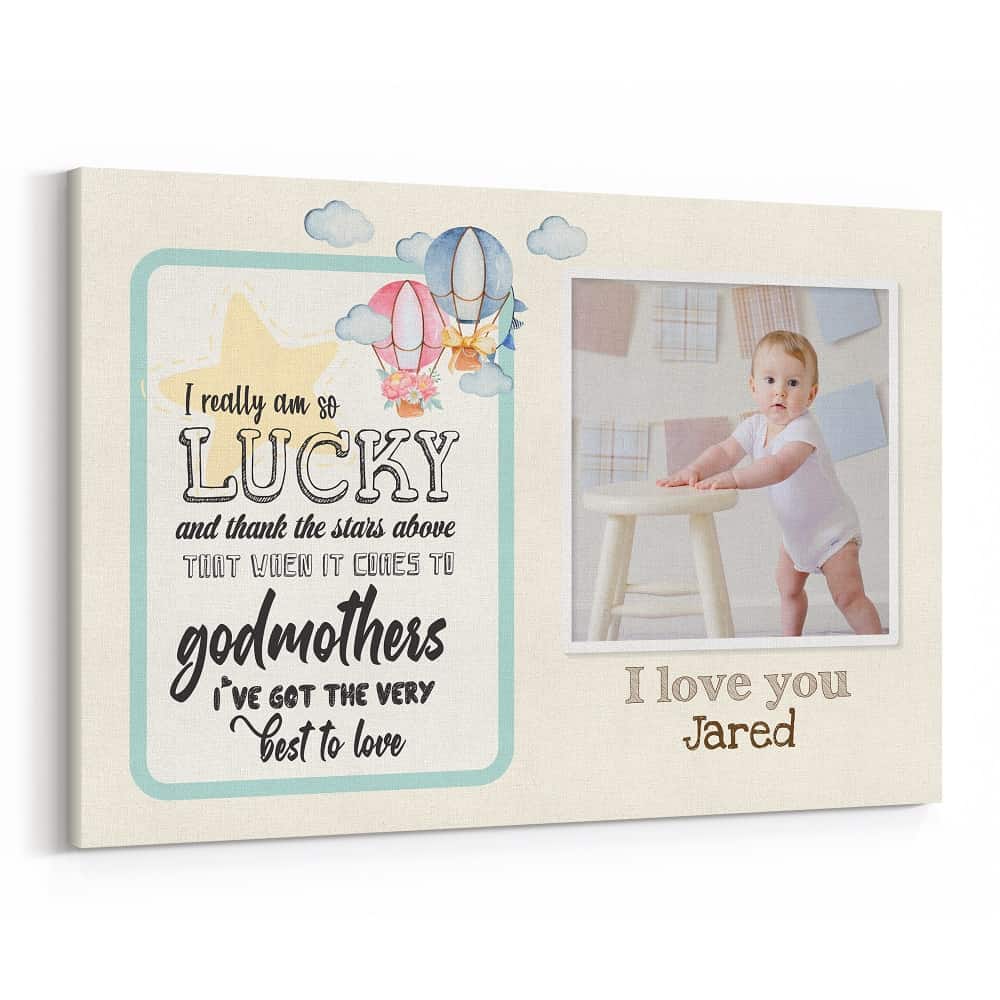 Godmother I Really Am So Lucky And Thank The Stars Above Personalized Canvas Print