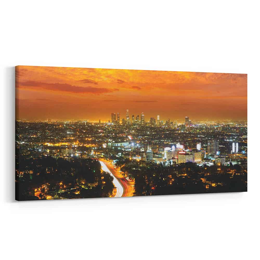 Los Angeles California Skyline Canvas Print