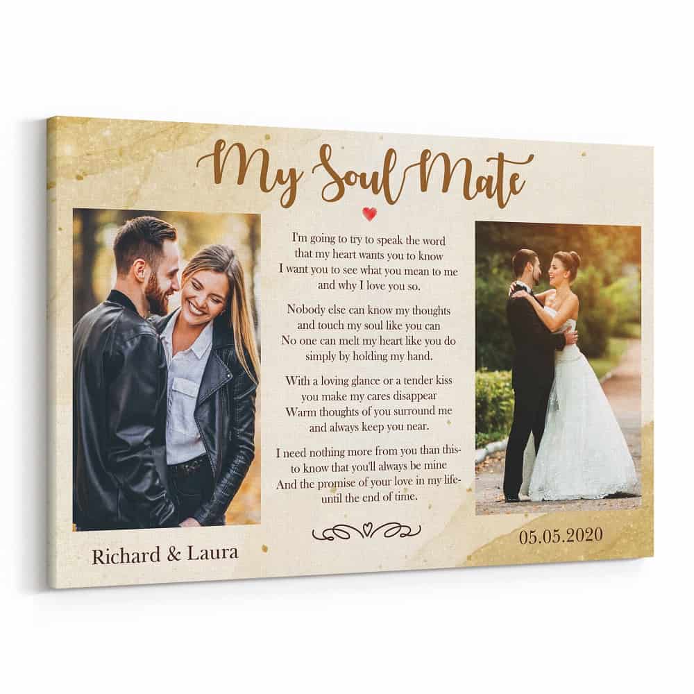 My Soul Mate Custom Photo Canvas Print