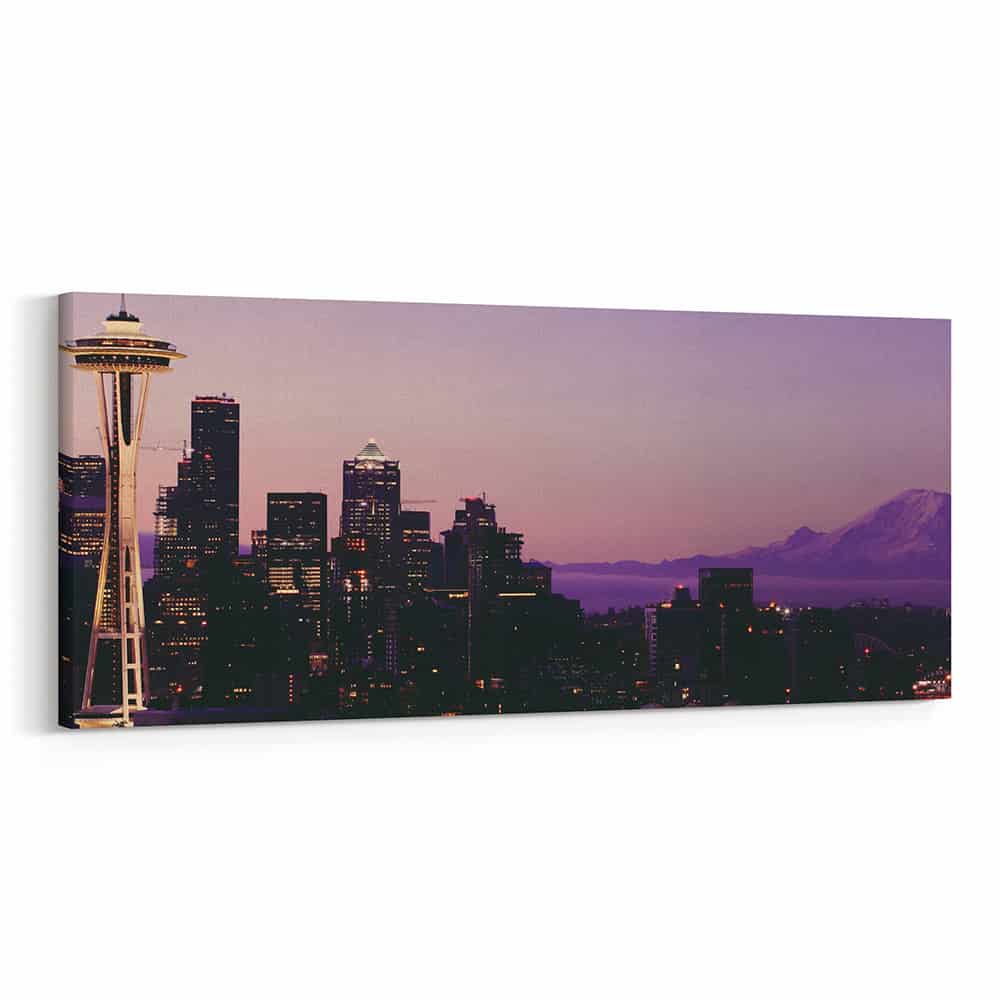 Seattle, Washington Skyline Canvas Wall Art – Collection A
