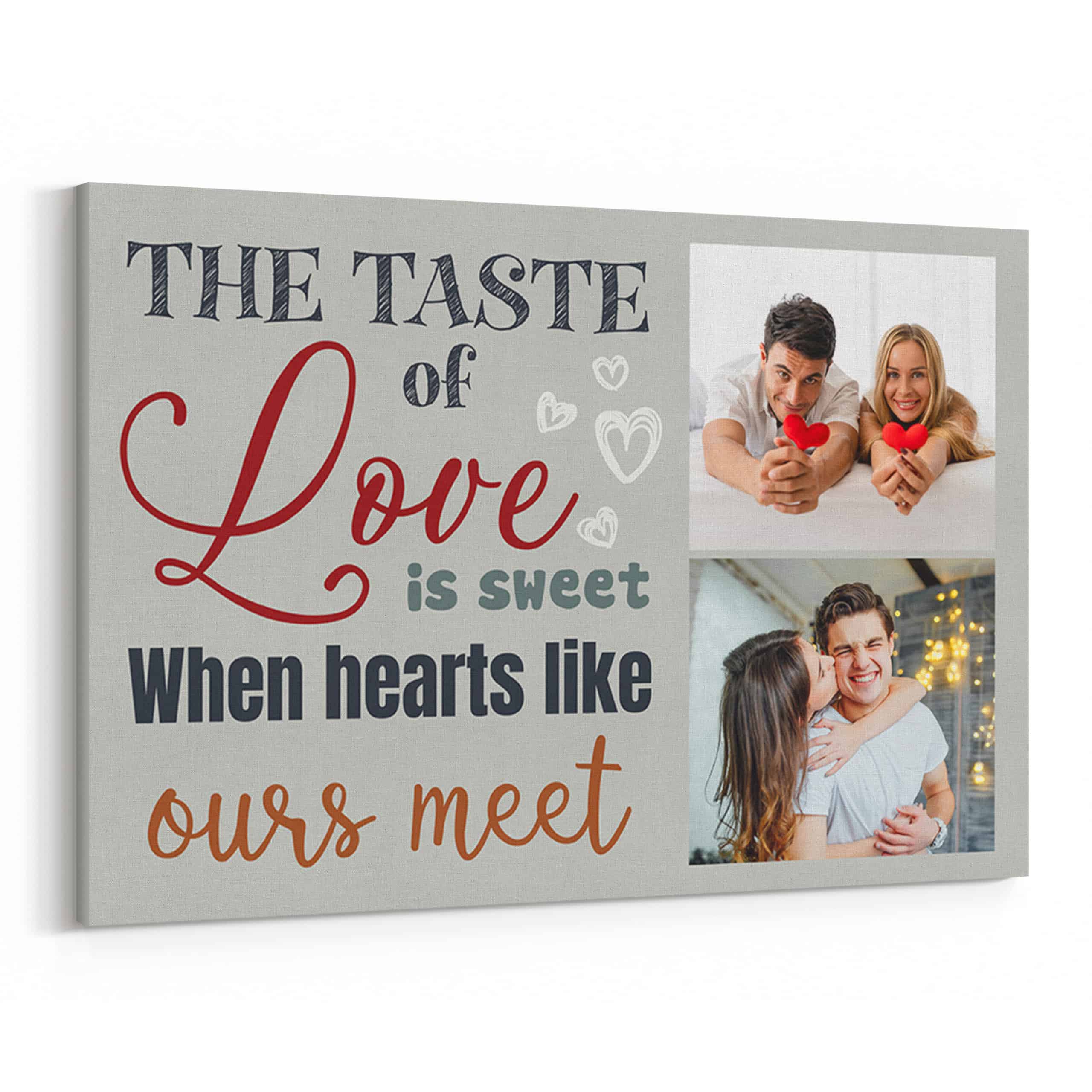 The Taste Of Love Is Sweet Custom Photo Canvas Print
