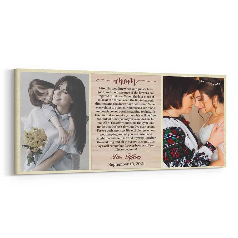 Unique Mother of the Bride Custom Photo Canvas Print