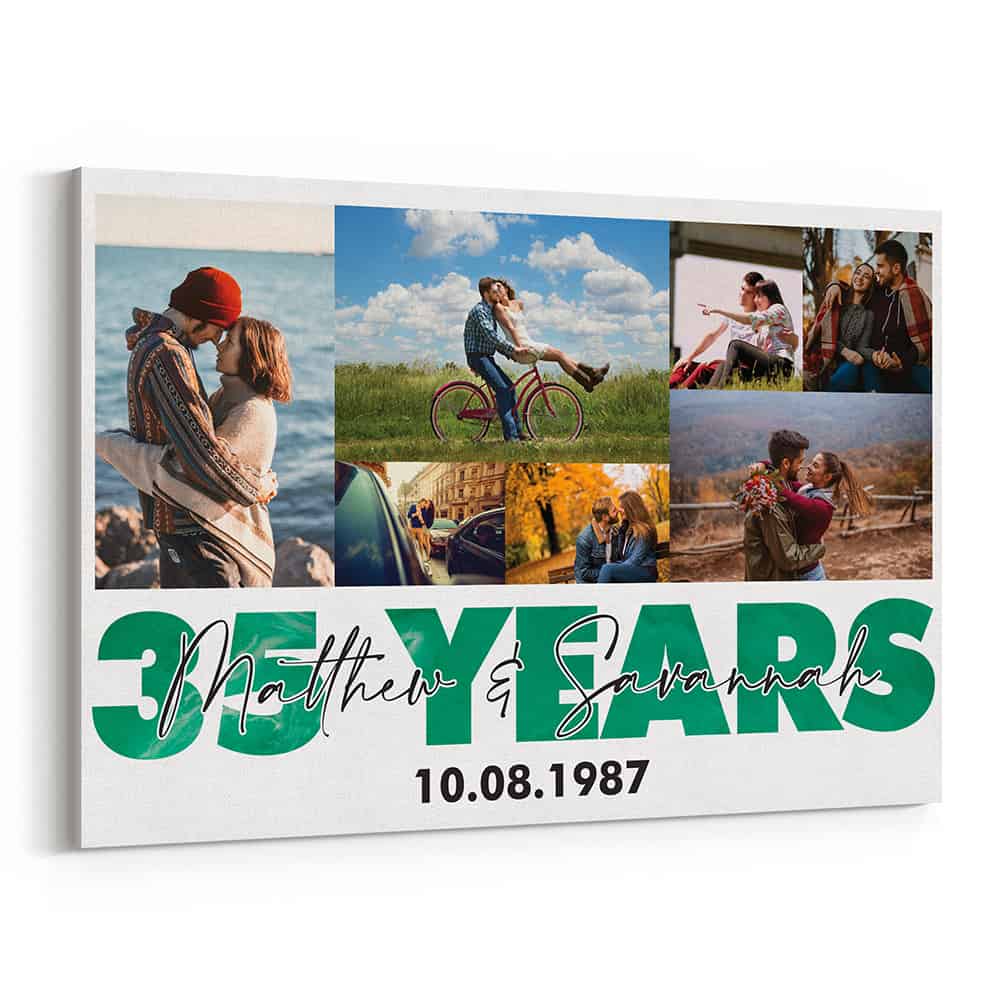 35 Years Photo Collage Canvas Print