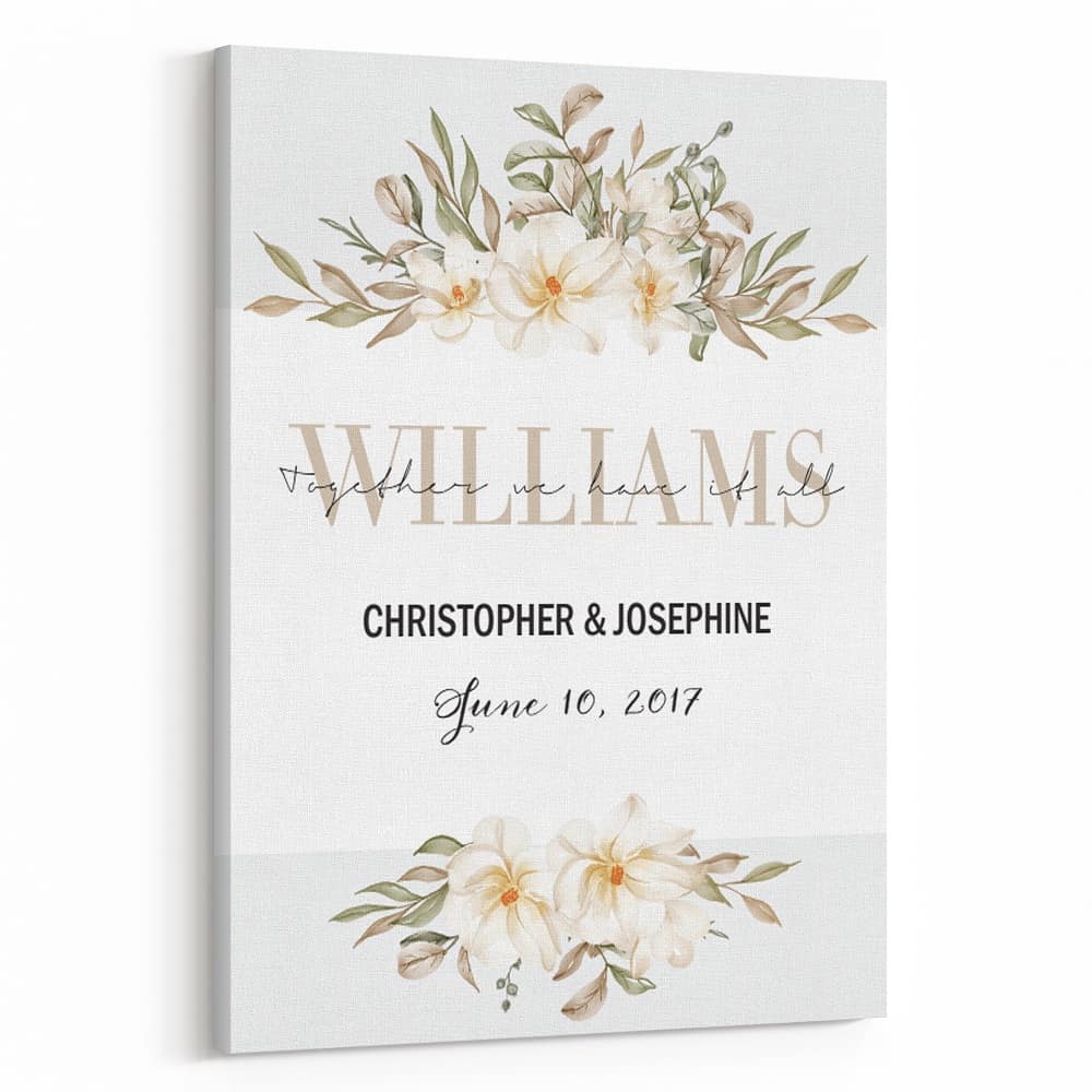 Anniversary 6th Years – Together We Have It All Canvas Print