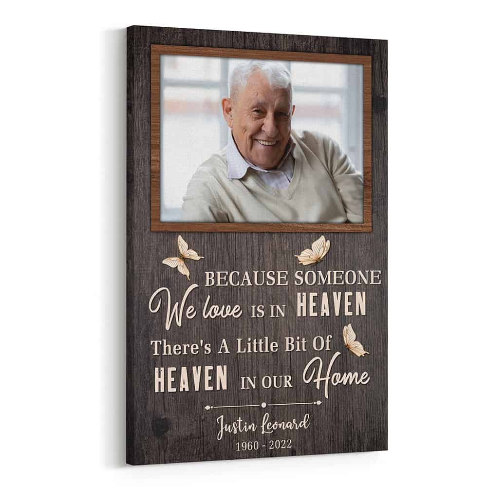 Because Someone We Love Is In Heaven Personalized Canvas Print
