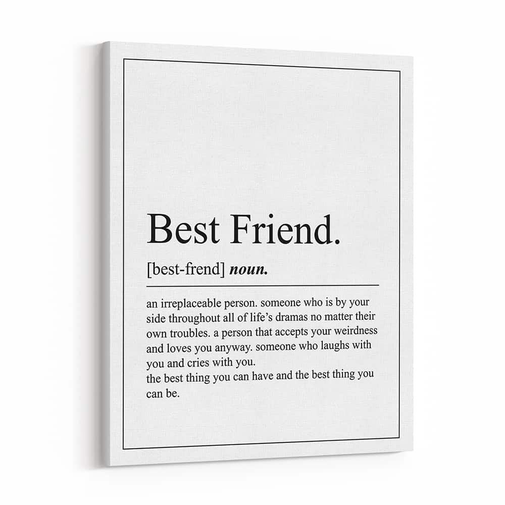 Best Friend Definition Canvas Print