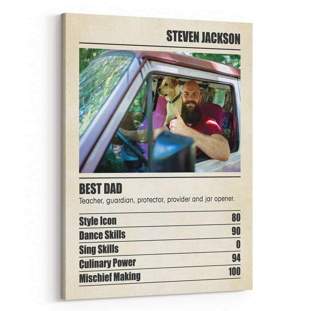 Dad Top Trumps Personalized Canvas Print
