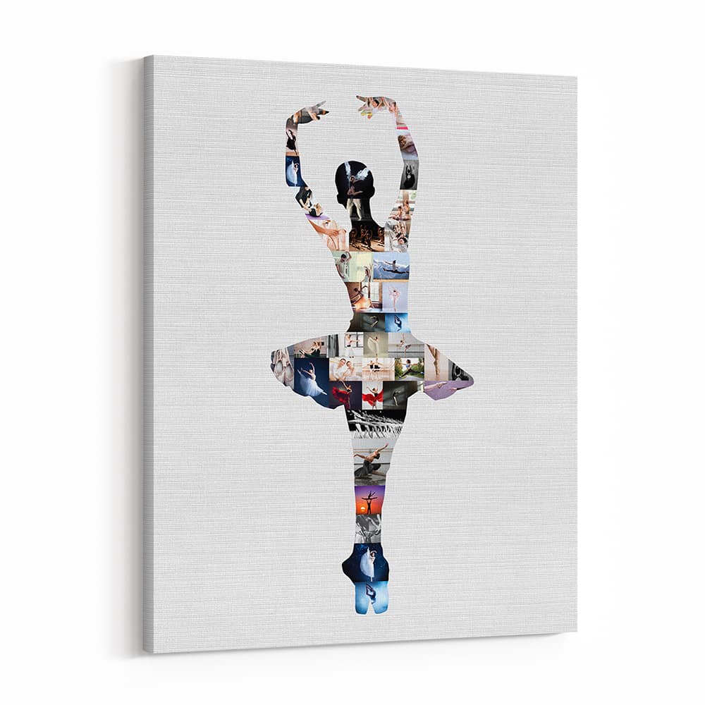 Dance Ballerina Photo Collage Canvas Print