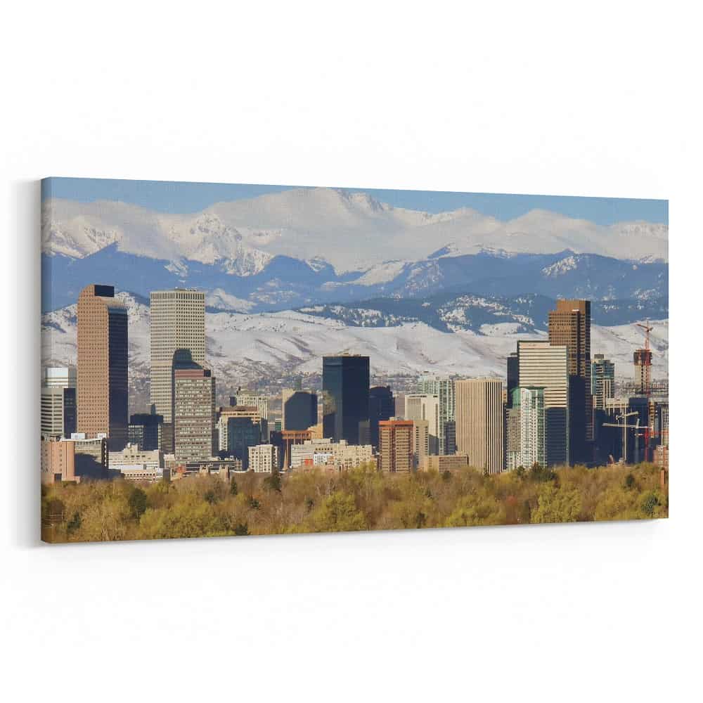 Denver Colorado Skyline Canvas Wall Art