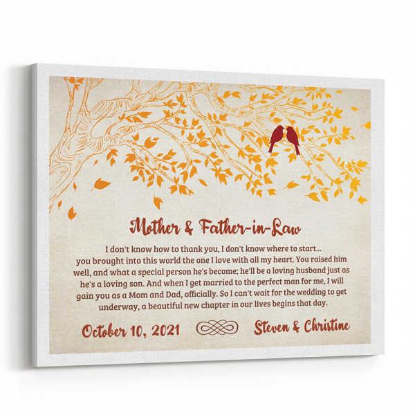 Groom’s Parents Custom Canvas Print