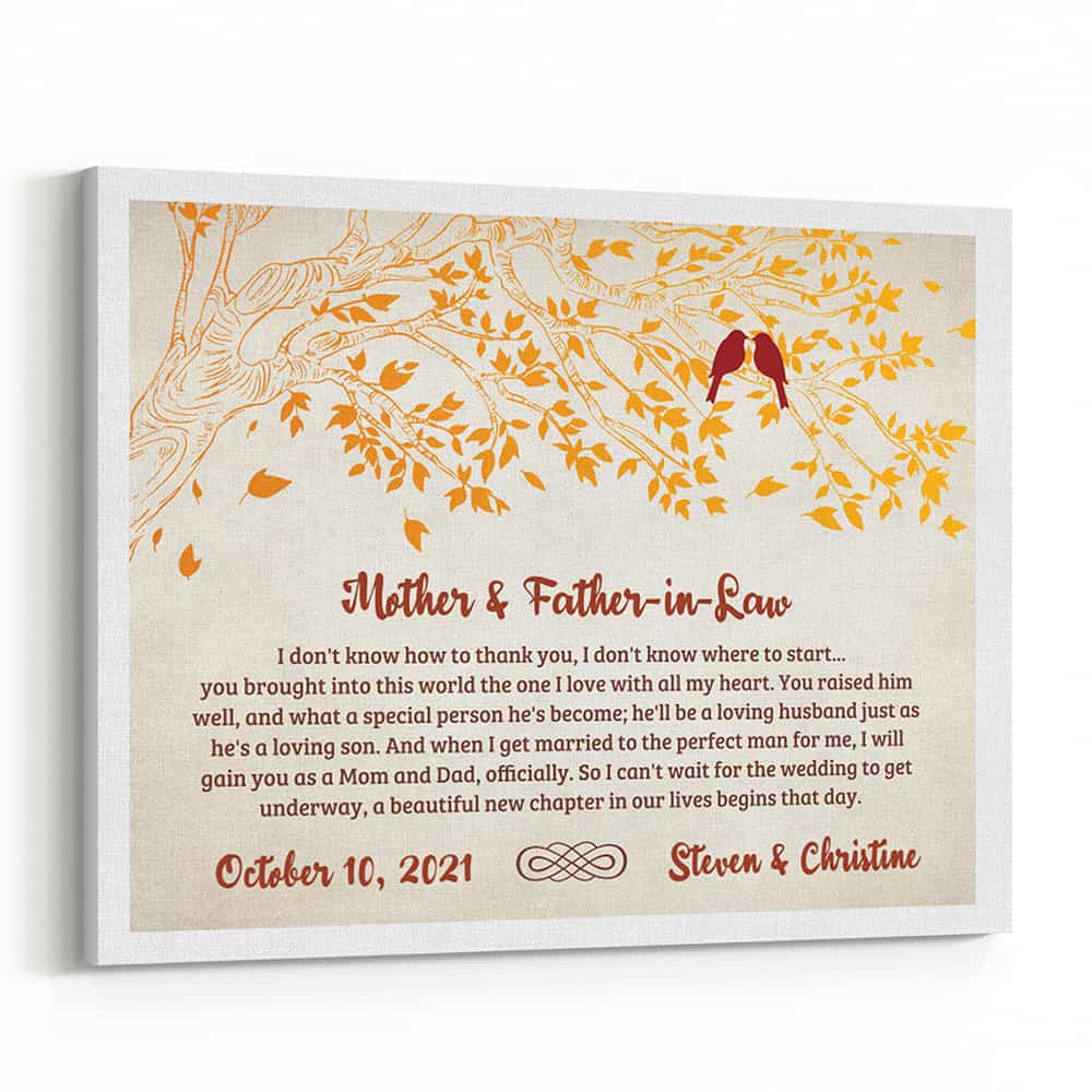 Groom’s Parents Custom Canvas Print