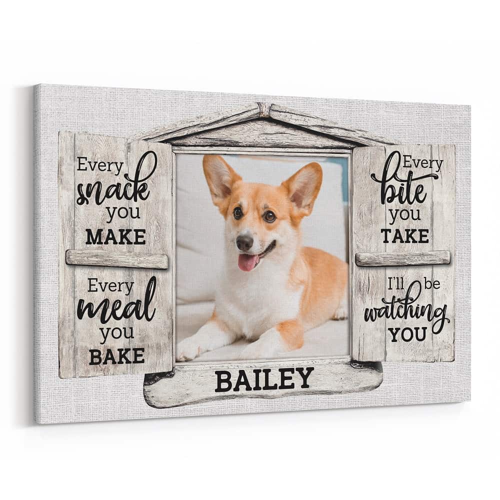 I’ll Be Watching You Personalized Pet Canvas Print