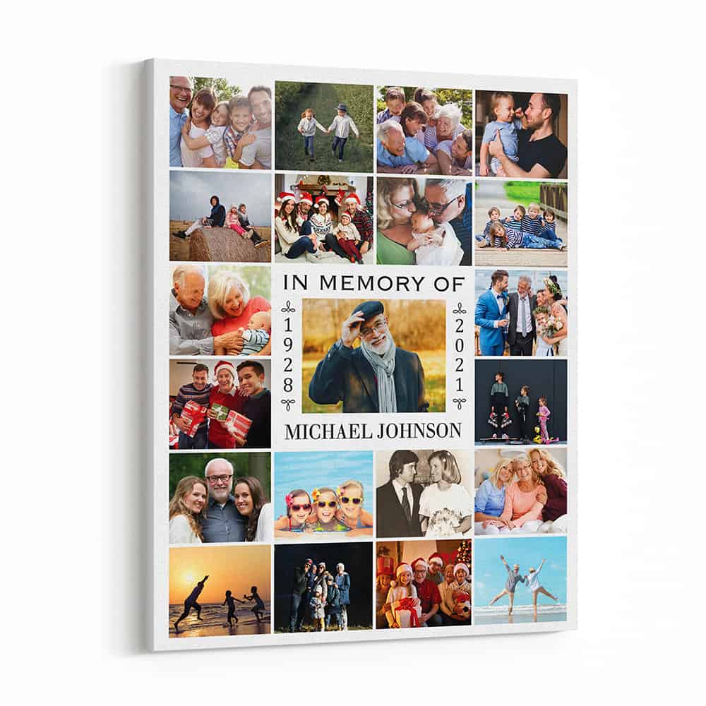 In Memory Of Collage Photo Canvas Print