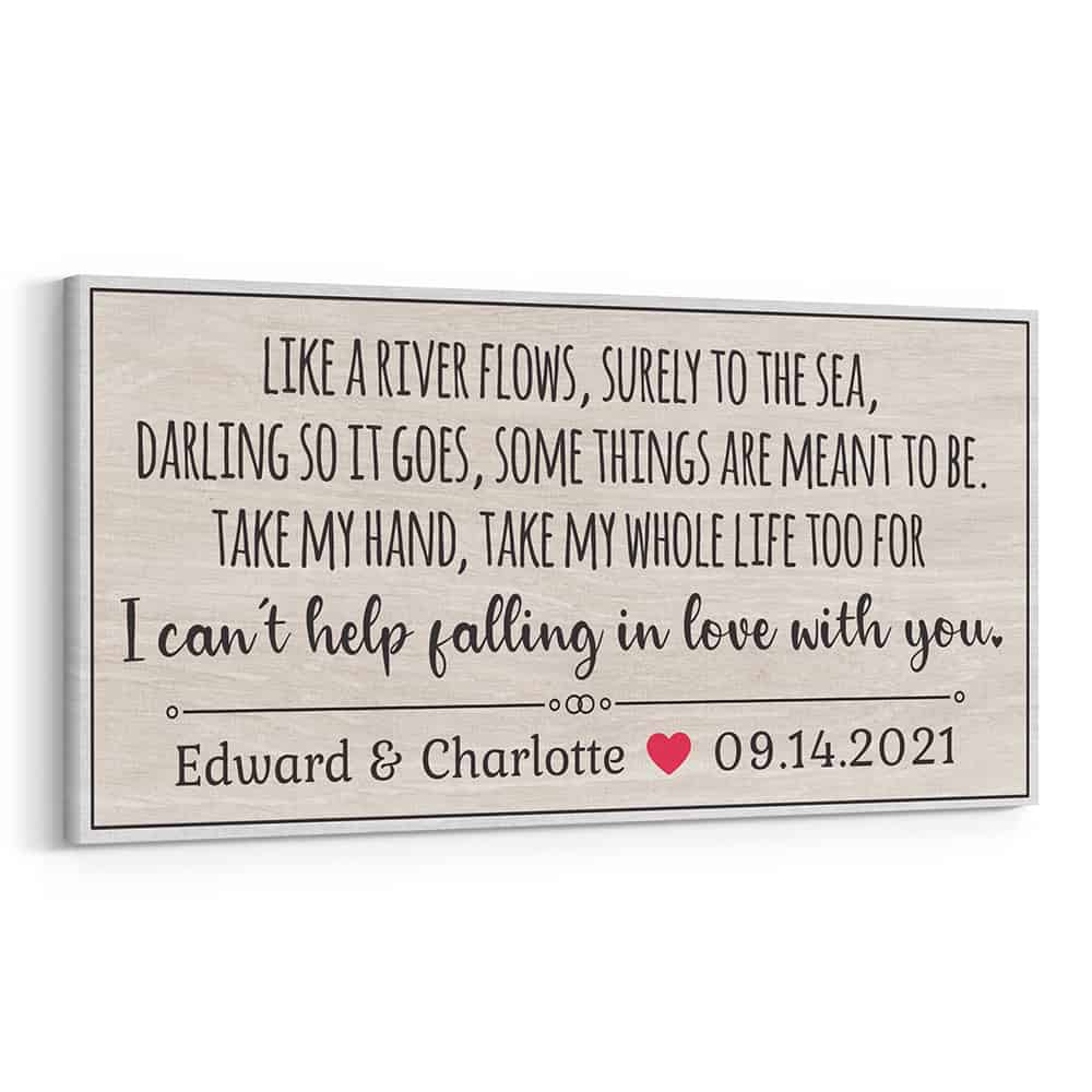 Like A River Flows Surely To The Sea Custom Canvas Print