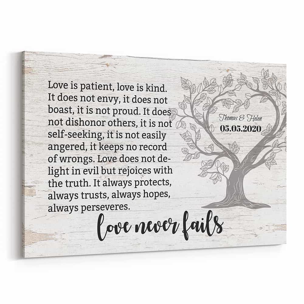 Love Is Patient Love Is Kind Christian Custom Canvas Print