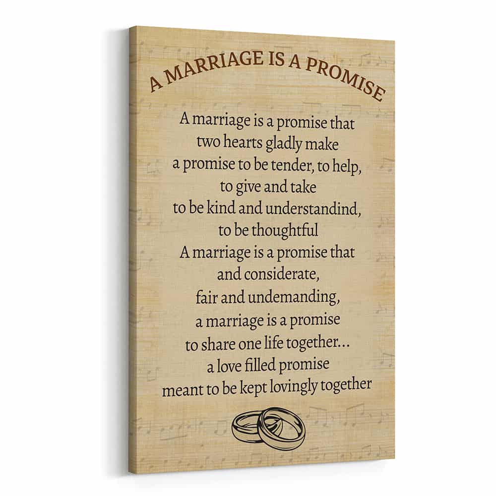 Marriage Is A Promise Canvas Print