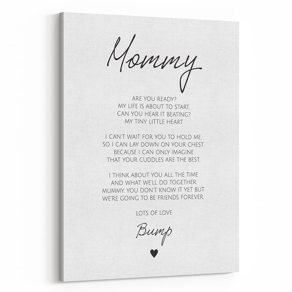 Mommy Poem Custom Canvas Print