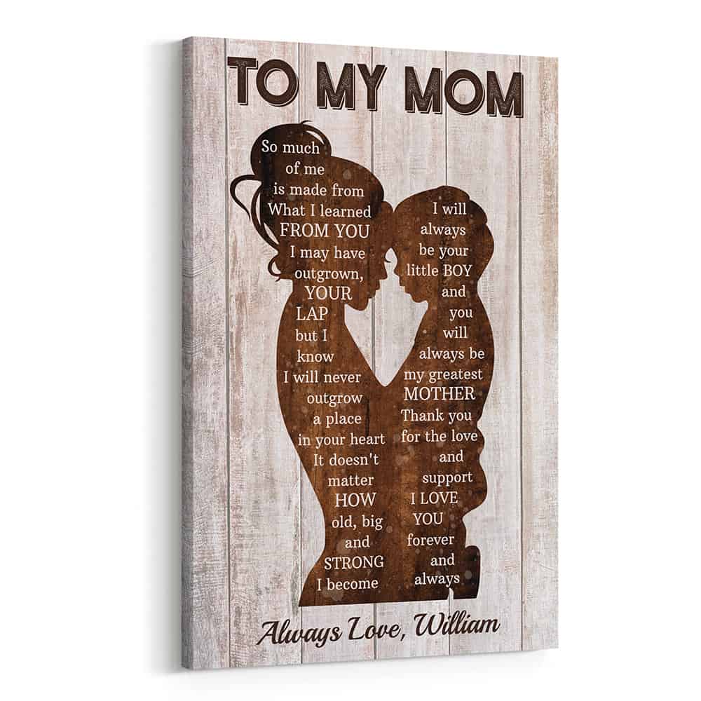 Personalized Gifts For Mom From Son I Learned Canvas Print