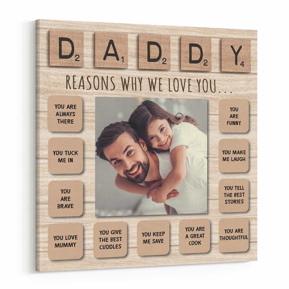 Reasons Why We Love Dad Canvas Print
