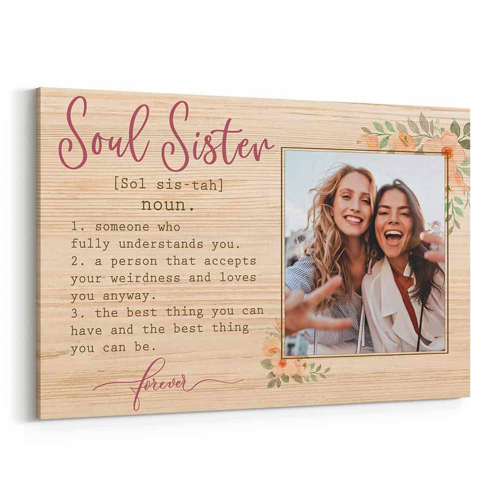 Soul Sister Definition Custom Photo Canvas Print