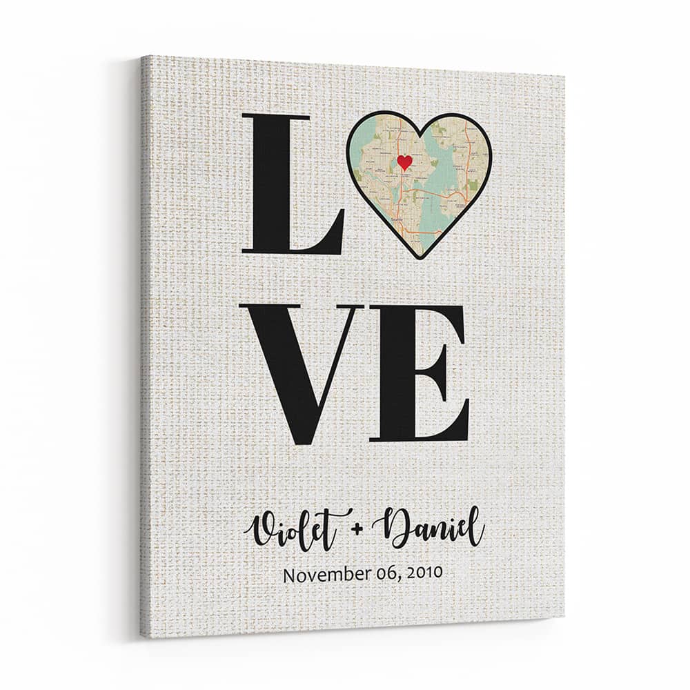 Where Love Begins Custom Map Print