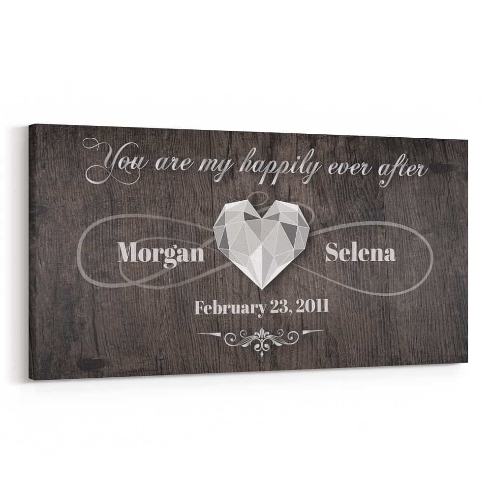 10-Year Anniversary ‘Happily Ever After’ Photo Collage Canvas