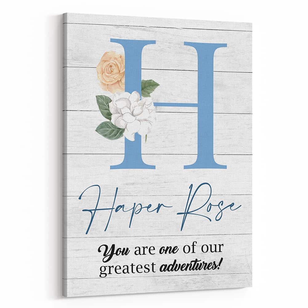 You Are One Of Our Greatest Adventures Custom Text Canvas Print