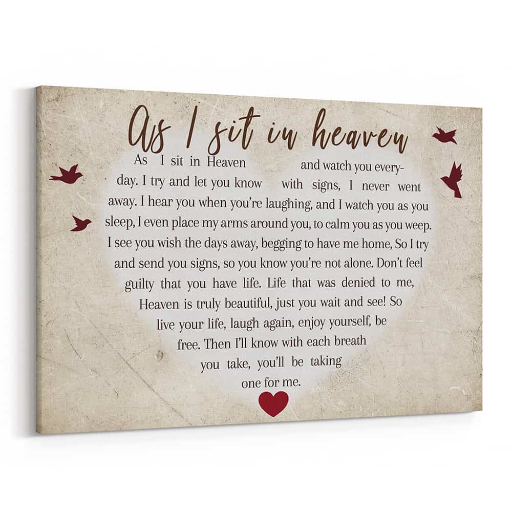 As I Sit In Heaven Cardinal Canvas Print