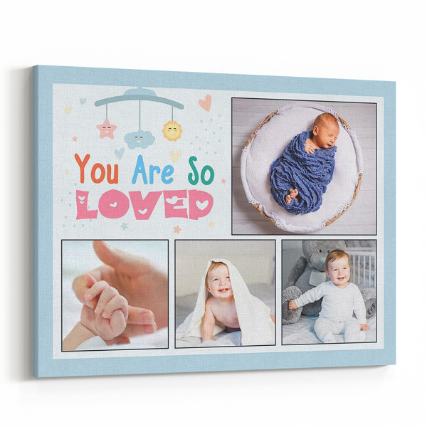 You Are So Loved Baby Custom Photo Canvas Print