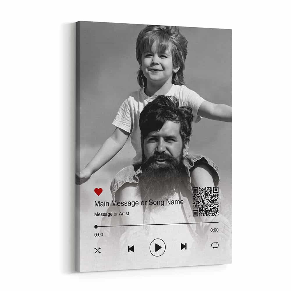 Music Player with Custom Song and Photo Canvas Print