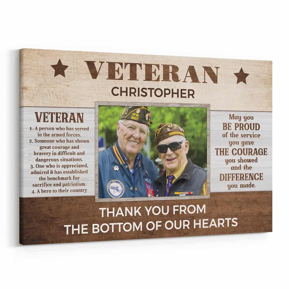 VETERAN Custom Photo Canvas Print