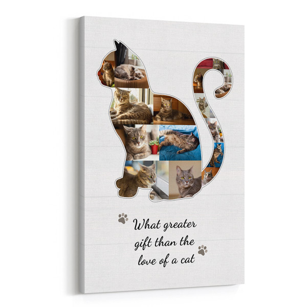 What Greater Gift Than The Love Of A Cat Custom Canvas Print